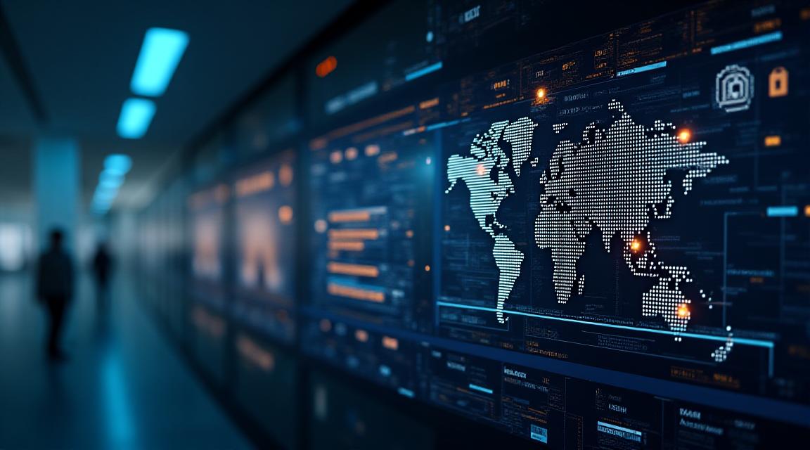 Secure digital interface representing logistics data protection