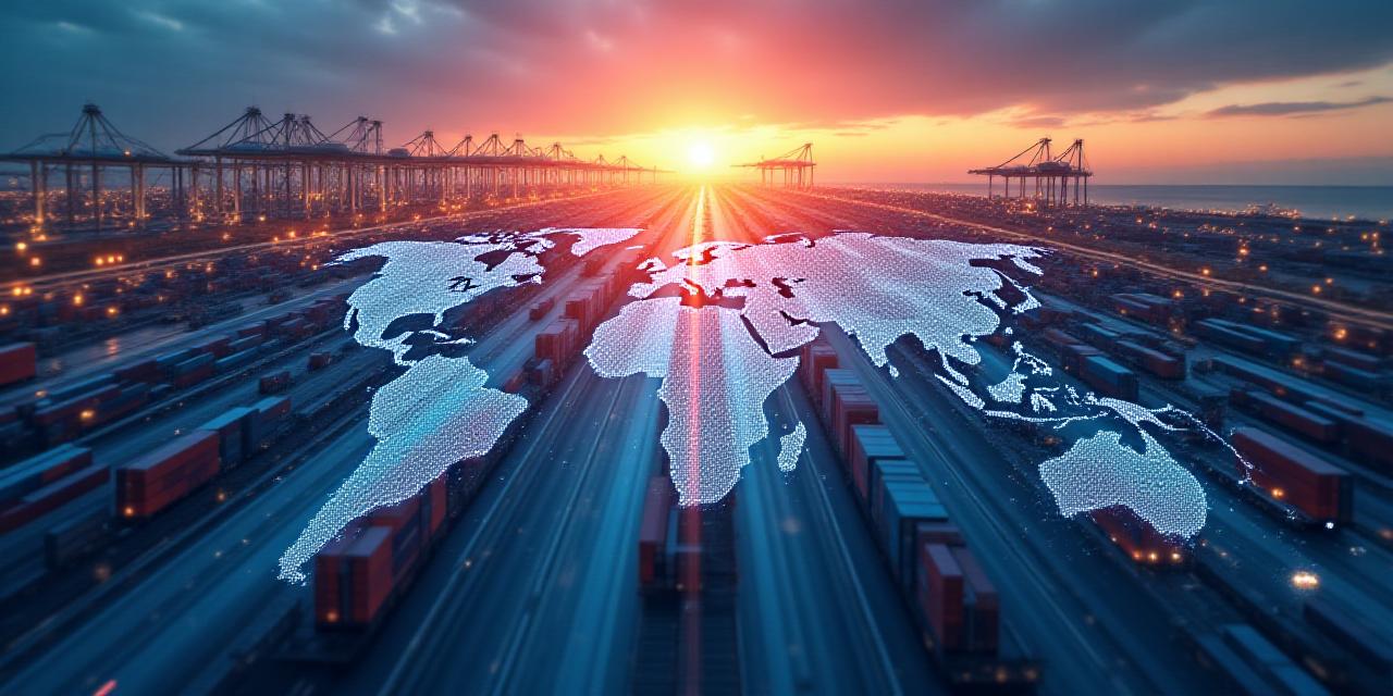 Global logistics network visualization